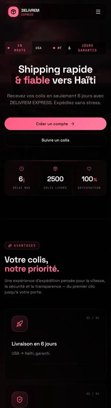 Delivrem Express — version mobile
